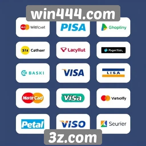 Métodos de pagamento disponíveis no win444.com